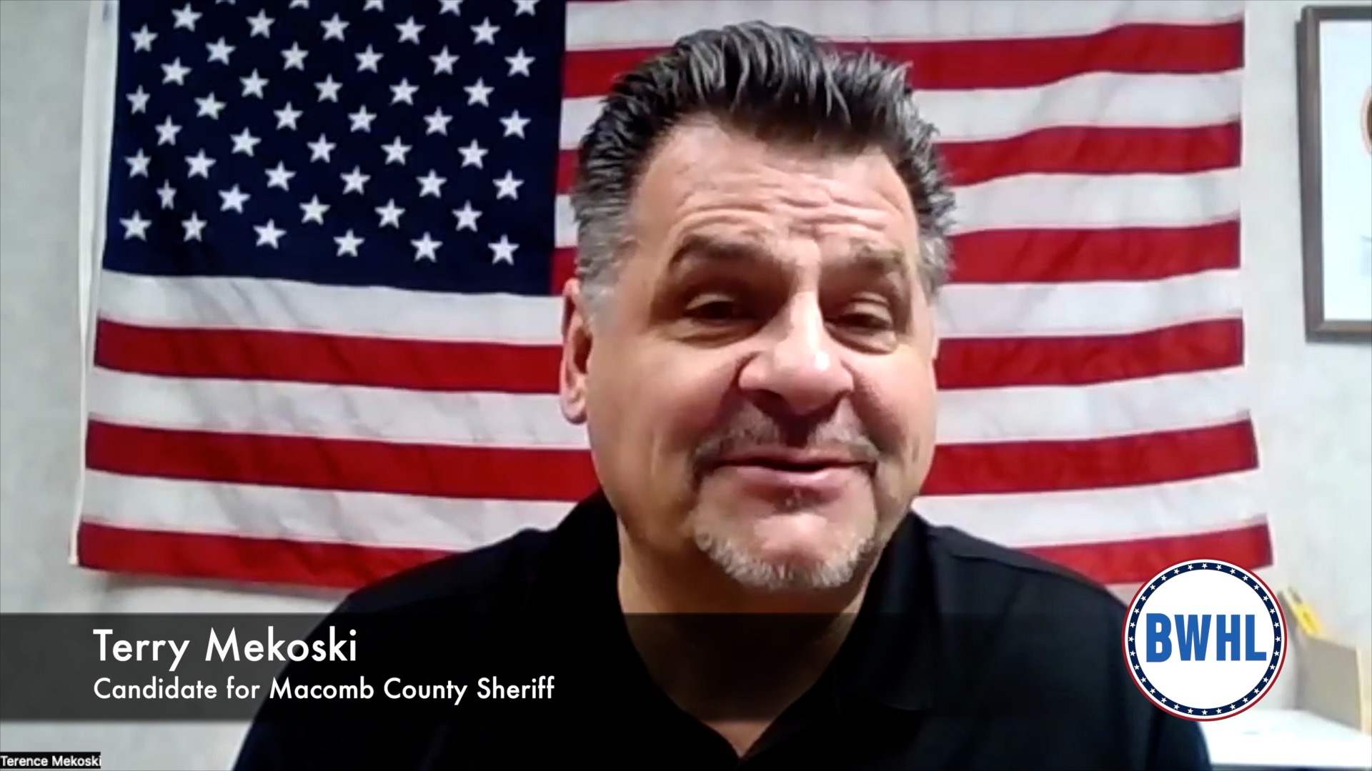 Candidate for County Sheriff Terry Mekoski Blue Water