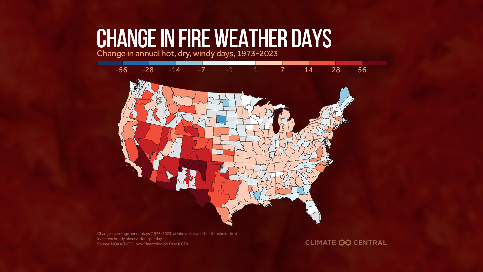 Conditions for wildfires – heat, dryness and wind – are intensifying ...