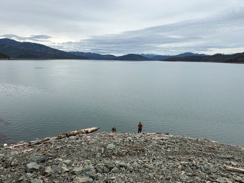 The view of Lake Shasta near Shasta Dam. The lake has gone up nearly 15 feet in March 2025.