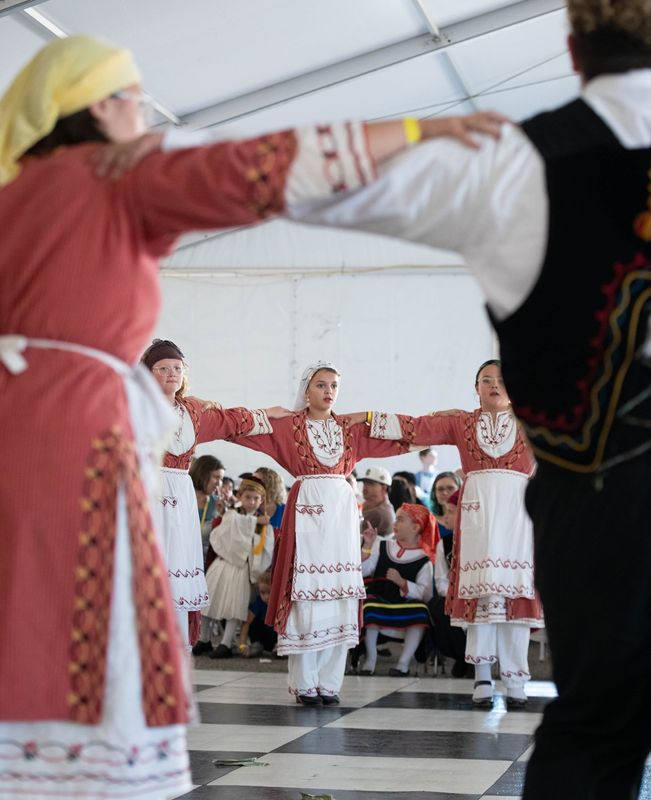 The Glenzethes dancers, comprised of middle and high school students, perform during the 63rd annual Greek Festival at the Annunciation Greek Orthodox Church in Pensacola on Saturday, Nov. 4, 2023.