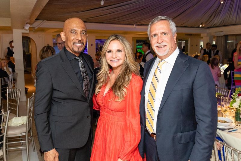 Montel Williams, Robin Ganzert and U.S. Navy Rear Adm. Tom Kearney (ret.) at American Humane's 2024 Pups4Patriots dinner dance. The 2025 event takes place tonight at Club Colette.