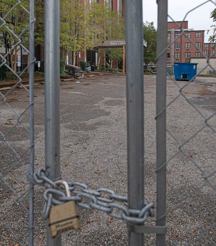 The City of Pensacola is calling for interested parties to submit bids to demolish the buildings on the old Baptist Hospital campus along E Street. On Thursday, November 7, 2024, little to no activity can be seen at the abandoned campus.