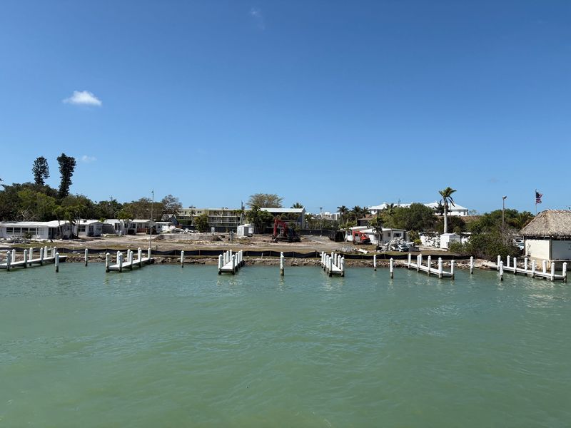 A former mobile-home park in Olde Marco that sits on Big Marco River has been demolished. The developer plans to build a hotel, restaurant and marina.