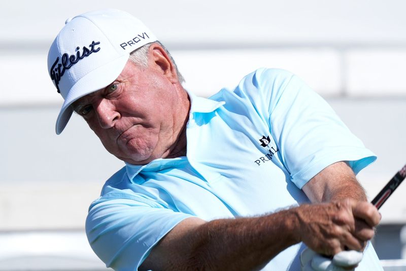 Jay Haas, teeing off at last week's Galleri Classic Pro-Am, is the oldest player in the field at 71 and he was the low American on Friday.