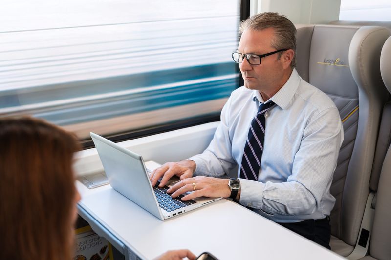 Brightline is offering private train cars for business meetings or other events.