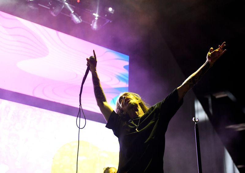 Incubus singer Brandon Boyd performs with the band in 2023. Due to illness, Incubus has canceled a weekend show at the Sonic Temple music festival in Ohio. No word yet on how that might affect the band's scheduled appearance at Daytona's Welcome to Rockville.