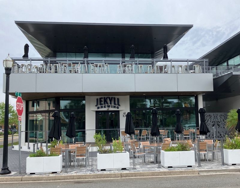 Jekyll Brewing, 131 1st Ave. N. in Jax Beach Town Center, closed abruptly May 10, 2025 just shy of two years in business. Known for 24 craft beers on tap and a menu featuring a Bison-Waygu beef burger, the gastropub was the first and only one in Florida.
