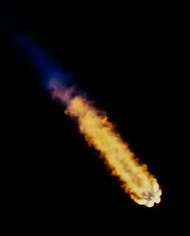 A SpaceX Falcon 9 rocket lifts off from Pad 39A at Kennedy Space Center, FL May 13, 2025 carrying 28 Starlink internet satellites. This marks the fleet-leading 28th launch of this Falcon 9 booster. Craig Bailey/FLORIDA TODAY via USA TODAY NETWORK