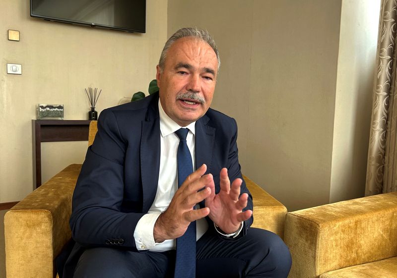 Hungarian Minister of Agriculture Istvan Nagy speaks during an interview with Reuters ahead of a meeting of CEE farm ministers in Budapest, Hungary, July 19, 2023. REUTERS/Krisztina Than/File Photo