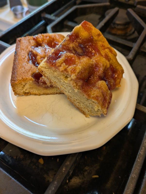 Food columnist Michael Knock offers up a few rhubarb-inspired dishes, including rhubarb swirl bars.