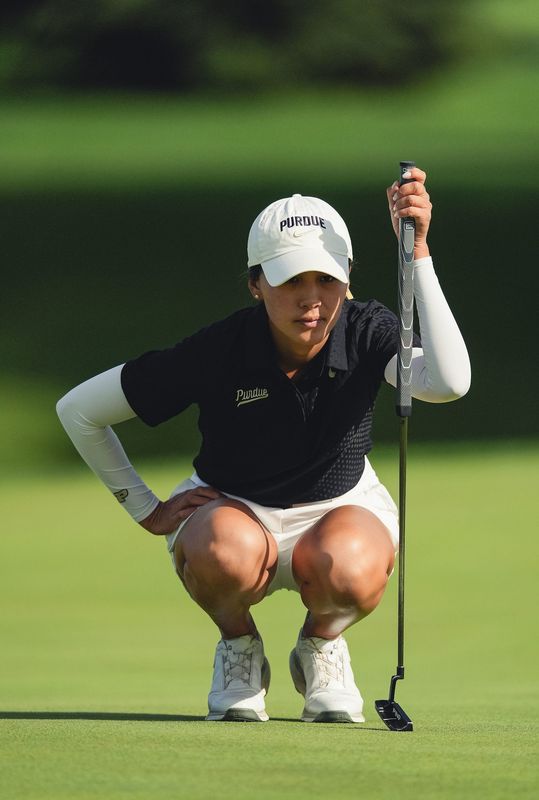 Momo Sugiyama of the Purdue Boilermakers women's golf team on Sept. 3, 2024 during the Boilermaker Classic golf tournament at Purdue University in West Lafayette.