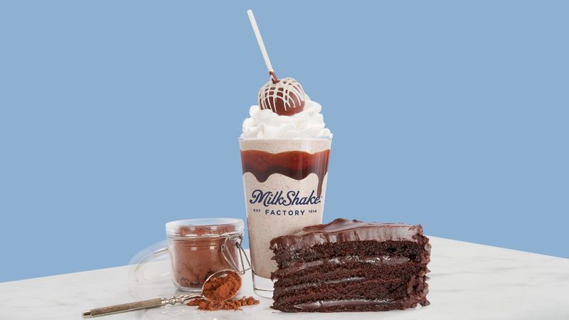 MilkShake Factory Chocolate Cake Shake and Pop.