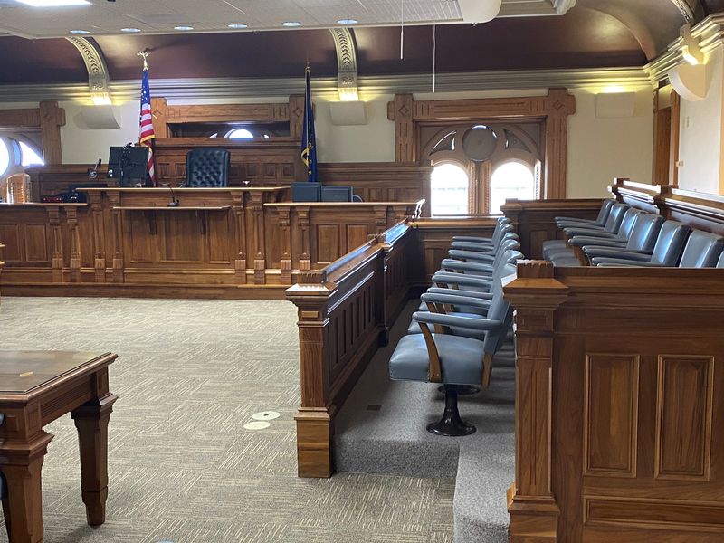 Tippecanoe County courtroom/illustration