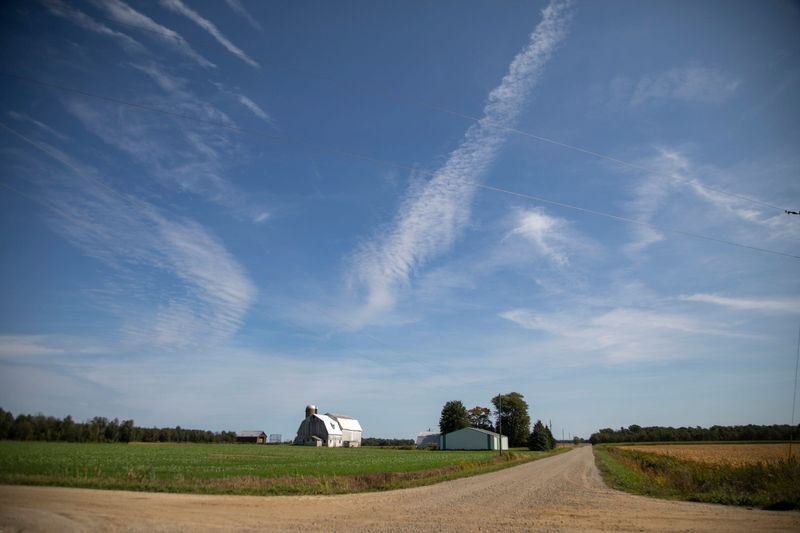 W. McIntyre Road at Barrie Road in Bad Axe highlights the rural canvass of Michigan's thumb area photographed Thursday Sept. 19, 2019. Classes are offered by Mid-Michigan Community College at Huron Tech Center in Bad Axe despite the college being 120 miles away. It's a move by the college to help get higher education in areas without access to higher education.