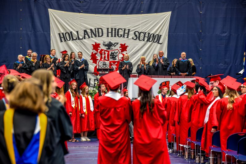 A photo from graduation at Holland High School in 2024.