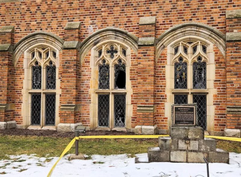 A set of historic stained-glass windows were shattered at Meadow Brook Hall on the night of Feb. 3, 2024. The original windows are at least 95 years old.