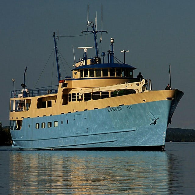 Ranger III ferries passengers and supplies to Isle Royale National Park.