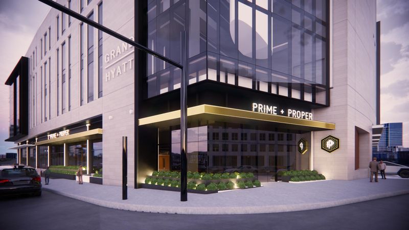 A rendering of Prime + Proper Nashville location set to open in late 2025.