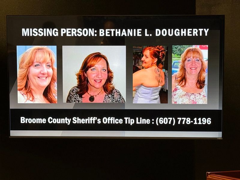Broome County Sheriff's Office and Bethanie Dougherty's family continue to search for her 17 years after she was reported missing in Killawog, New York. The sheriff's office shared their tip line at a press conference Monday, March 31, 2025.