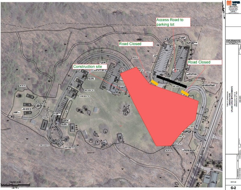 The Town of Canandaigua released a map showing the construction for Onanda Park. Officials say they hope for construction to be completed by Memorial Day.