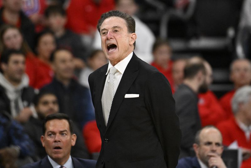 FILE PHOTO: Mar 20, 2025; Providence, RI, USA;  St. John's Red Storm head coach Rick Pitino reacts during the second half against the Omaha Mavericks at Amica Mutual Pavilion. Mandatory Credit: Eric Canha-Imagn Images/File Photo