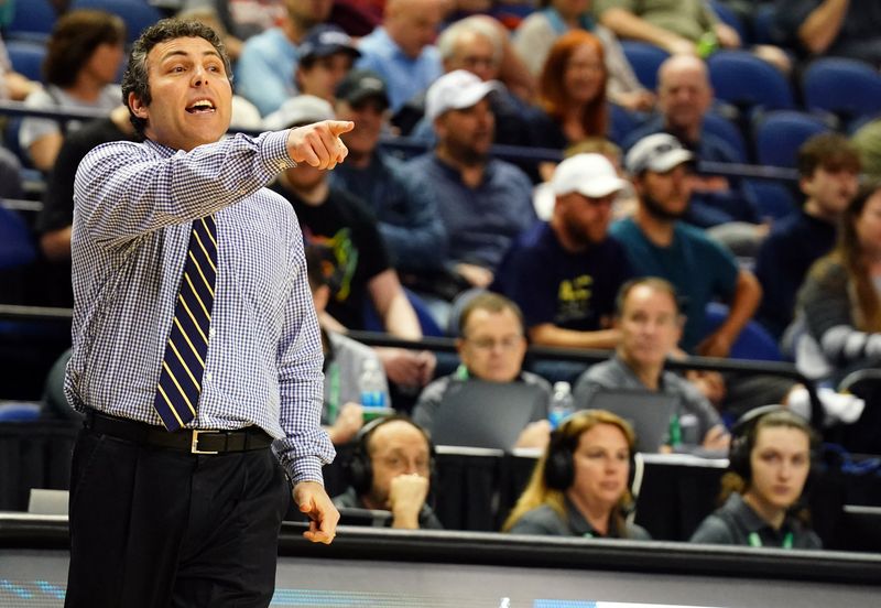 FILE PHOTO: Mar 7, 2023; Greensboro, NC, USA; Georgia Tech Yellow Jackets head coach Josh Pastner shouts out to his players against the Florida State Seminoles during the first half of the first round of the ACC tournament at Greensboro Coliseum. Mandatory Credit: John David Mercer-USA TODAY Sports/File Photo