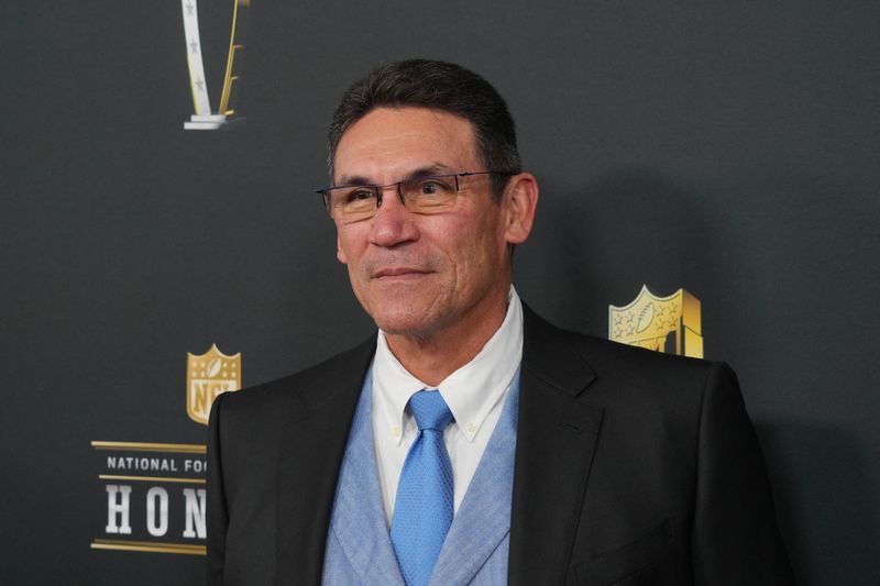 FILE PHOTO: Feb 6, 2025; New Orleans, LA, USA;  Ron Rivera on the red carpet before Super Bowl LIX NFL Honors at Saenger Theatre. Mandatory Credit: Kirby Lee-Imagn Images/File photo