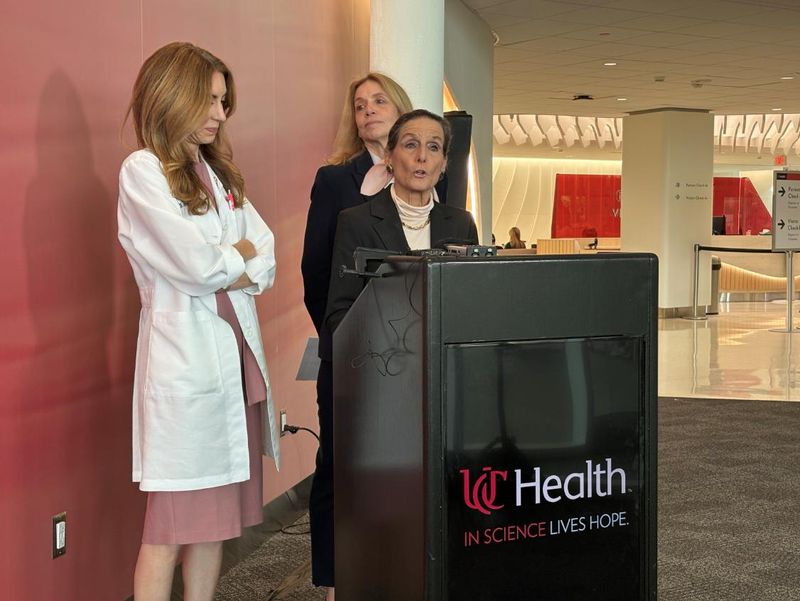 Rep. Jean Schmidt (R-Loveland), seen with Dr. Ann Brown and breast cancer survivor Michele Young, is cosponsoring legislation that would eliminate out of pocket costs for breast cancer supplemental screening.