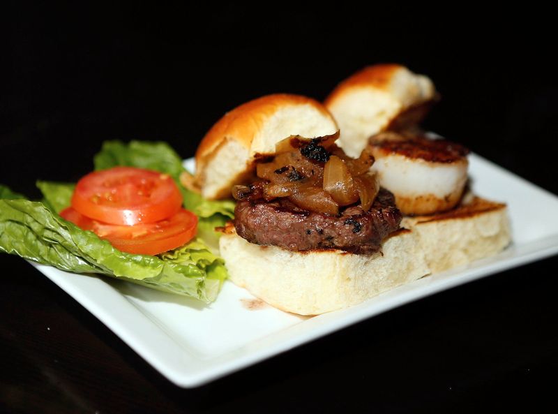 Fillet and scallop sliders at Darby's on 59 in Cuyahoga Falls, as shown in July 2017.
