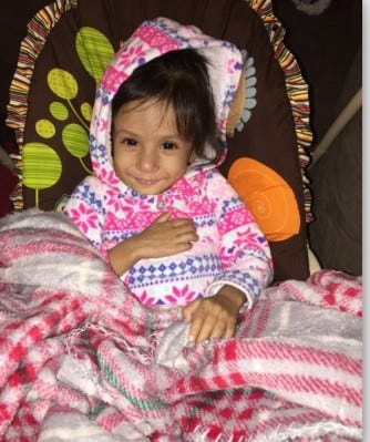 Ava Marie Gonzales as a 2-year-old, when she was last seen in 2017.