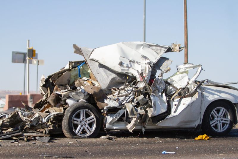 One person is dead and six others are injured following a semitrailer accident at Woodrow Bean Transmountain Drive and North Desert Boulevard on May 8, 2025.