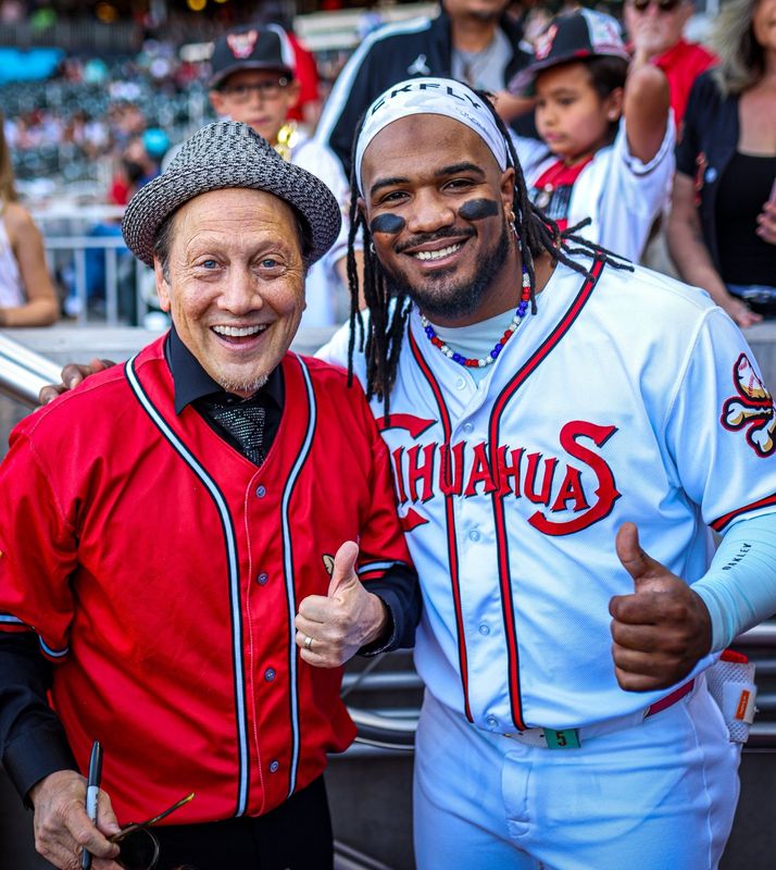 Comedian and actor Rob Schneider threw out the first pitch at the El Paso Chihuahuas game over the weekend.