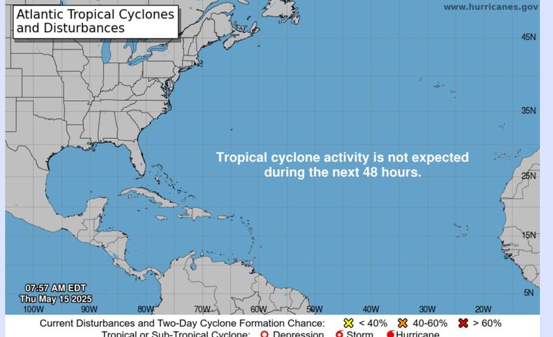 Systems currently being monitored by the National Hurricane Center.