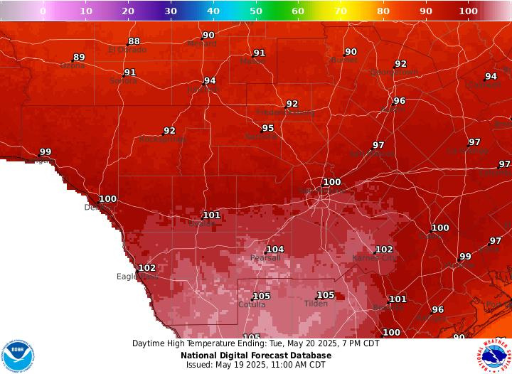 Although the heat wave has eased some this week in Central Texas, unusually hot temperatures persist with highs nearing triple digits.