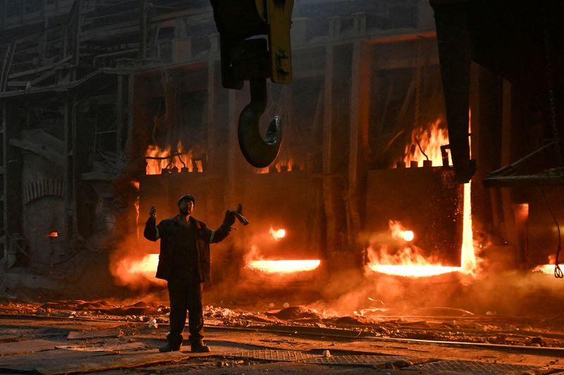 FILE PHOTO: Zaporizhstal Iron and Steel Works in Zaporizhzhia