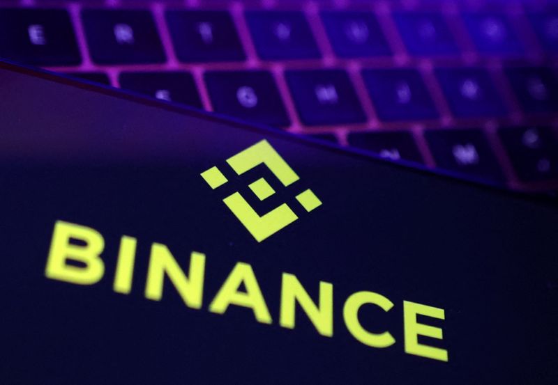Illustration shows Binance logo