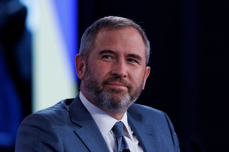 Brad Garlinghouse, CEO of Ripple, speaks at the 2022 Milken Institute Global Conference in Beverly Hills, California, U.S., May 4, 2022.  REUTERS/Mike Blake/File Photo