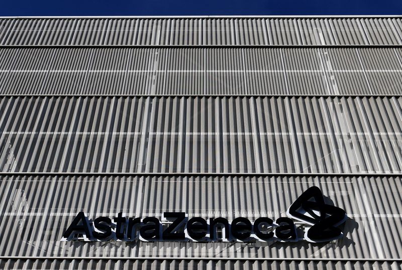 An Astra Zeneca logo is pictured in Brussels, Belgium March 4, 2024. REUTERS/Yves Herman