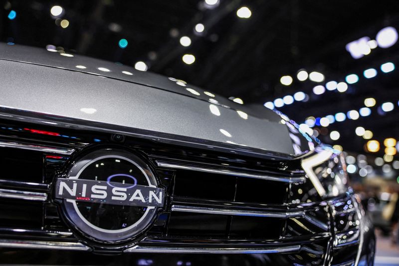 FILE PHOTO: The Nissan logo is displayed, at the 46th Bangkok International Motor Show in Bangkok, Thailand, March 24, 2025. REUTERS/Chalinee Thirasupa/File Photo