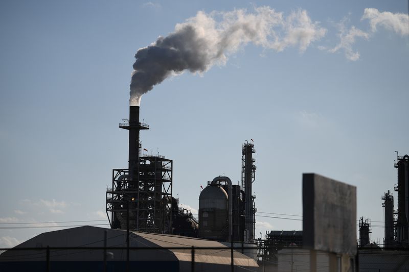 The LyondellBasell refinery, located near the Houston Ship Channel, is seen in Houston, Texas, U.S., May 5, 2019.  REUTERS/Loren Elliott