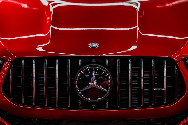 FILE PHOTO: The Mercedes-Benz logo is displayed at the 46th Bangkok International Motor Show in Bangkok, Thailand, March 24, 2025. REUTERS/Chalinee Thirasupa/File photo