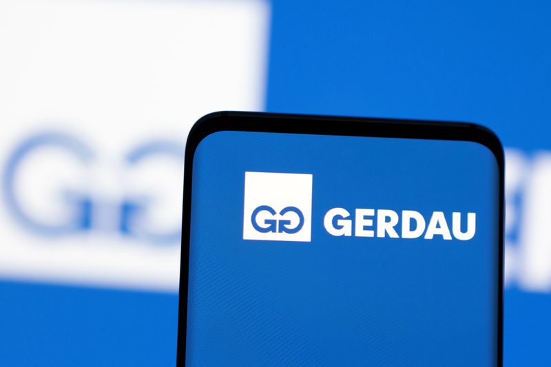 FILE PHOTO: Gerdau logo is seen displayed in this illustration taken, May 3, 2022. REUTERS/Dado Ruvic/Illustration/ File Photo