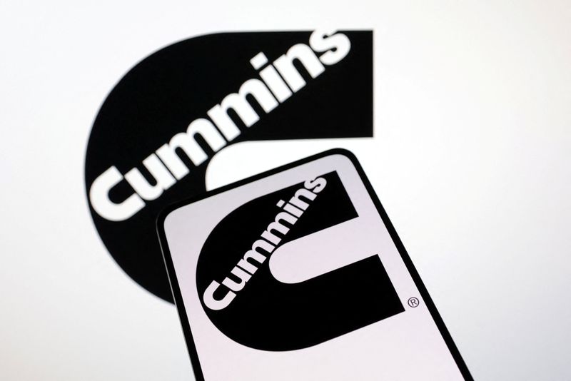 FILE PHOTO: Cummins logo is seen displayed in this illustration taken April 10, 2023. REUTERS/Dado Ruvic/Illustration/File photo