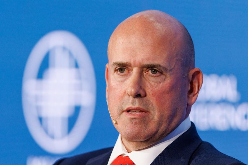 FILE PHOTO: Harvey Schwartz, CEO, Carlyle speaks at the 2023 Milken Institute Global Conference in Beverly Hills, California, U.S., May 1, 2023. REUTERS/Mike Blake/File photo