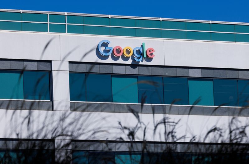 FILE PHOTO: The logo of Google LLC is shown on a building in San Diego, California, U.S., October 9, 2024. REUTERS/Mike Blake/File photo