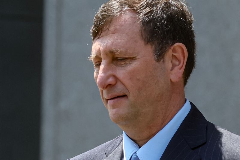Alex Mashinsky, founder and former CEO of bankrupt cryptocurrency lender Celsius Network, exits the Manhattan federal court in New York City, U.S., July 25, 2023.  REUTERS/Brendan McDermid