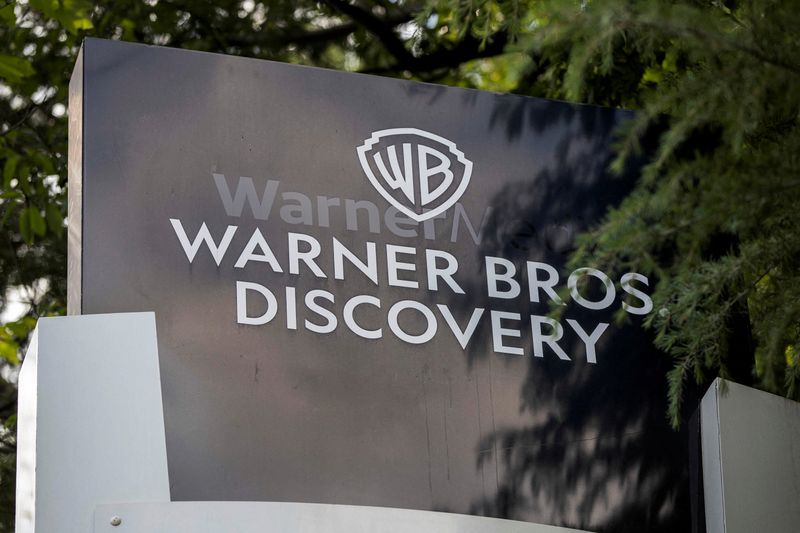 FILE PHOTO: The exterior of the Warner Bros. Discovery Atlanta campus in Atlanta, Georgia, U.S. May 2, 2023. REUTERS/Alyssa Pointer/File Photo
