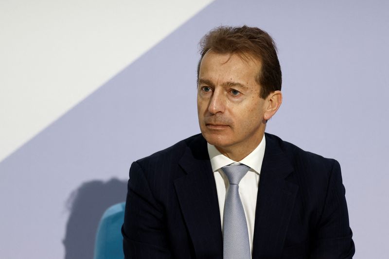 FILE PHOTO: Guillaume Faury, CEO of Airbus, attends the Artificial Intelligence (AI) Action Summit at the Grand Palais in Paris, France, February 10, 2025. REUTERS/Benoit Tessier/File Photo