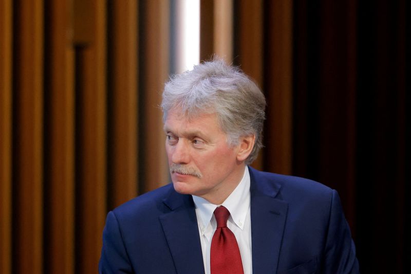 FILE PHOTO: Kremlin spokesman Dmitry Peskov attends Russian President Vladimir Putin's annual end-of-year press conference and phone-in, in Moscow, Russia December 19, 2024. REUTERS/Maxim Shemetov/File Photo