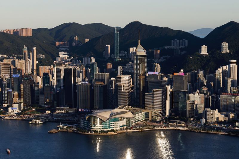 FILE PHOTO: A general view of skyline buildings, in Hong Kong, China July 13, 2021. REUTERS/Tyrone Siu/File Photo
